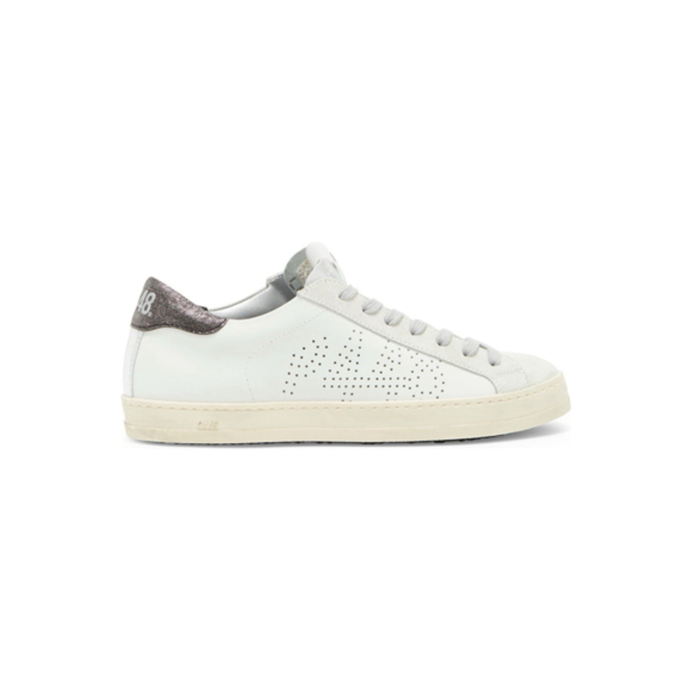 P448 John Sneakers Women’s 10 EU 41 White Leather Low Top Casual MSRP $315